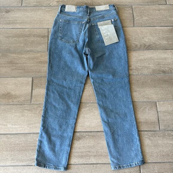 Everlane The Original Cheeky Straight Leg High Rise Crop Jeans Size: 26 - Picture 8 of 10